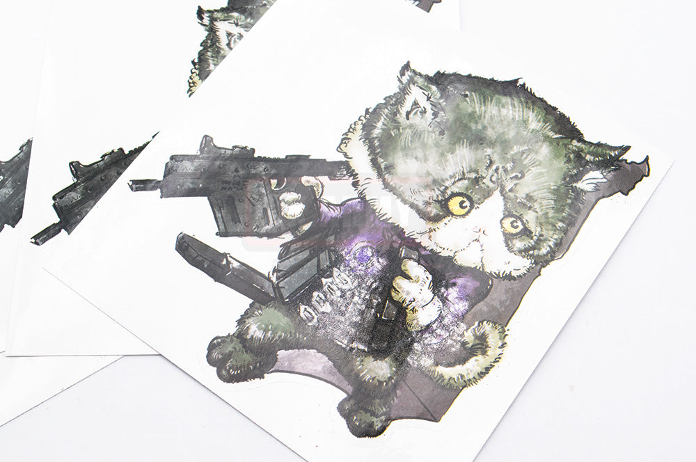 J.K.ARMY Prozi Cat Killer Style #MIL03 PVC Sticker ( 1Set / 4pcs ) ( Free Shipping ) #jkarmycat #jkarmymeow #jkmeow