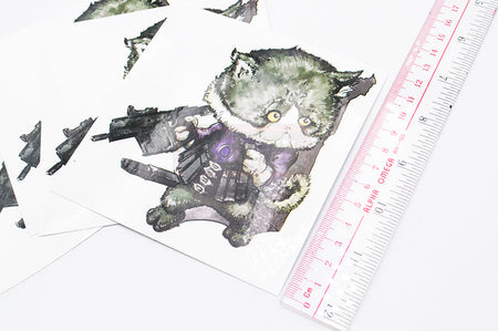 J.K.ARMY Prozi Cat Killer Style #MIL03 PVC Sticker ( 1Set / 4pcs ) ( Free Shipping ) #jkarmycat #jkarmymeow #jkmeow
