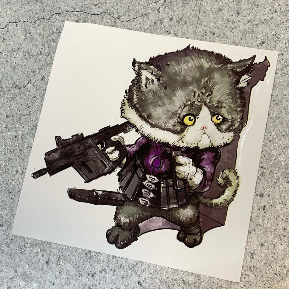J.K.ARMY Prozi Cat Killer Style #MIL03 PVC Sticker ( 1Set / 4pcs ) ( Free Shipping ) #jkarmycat #jkarmymeow #jkmeow