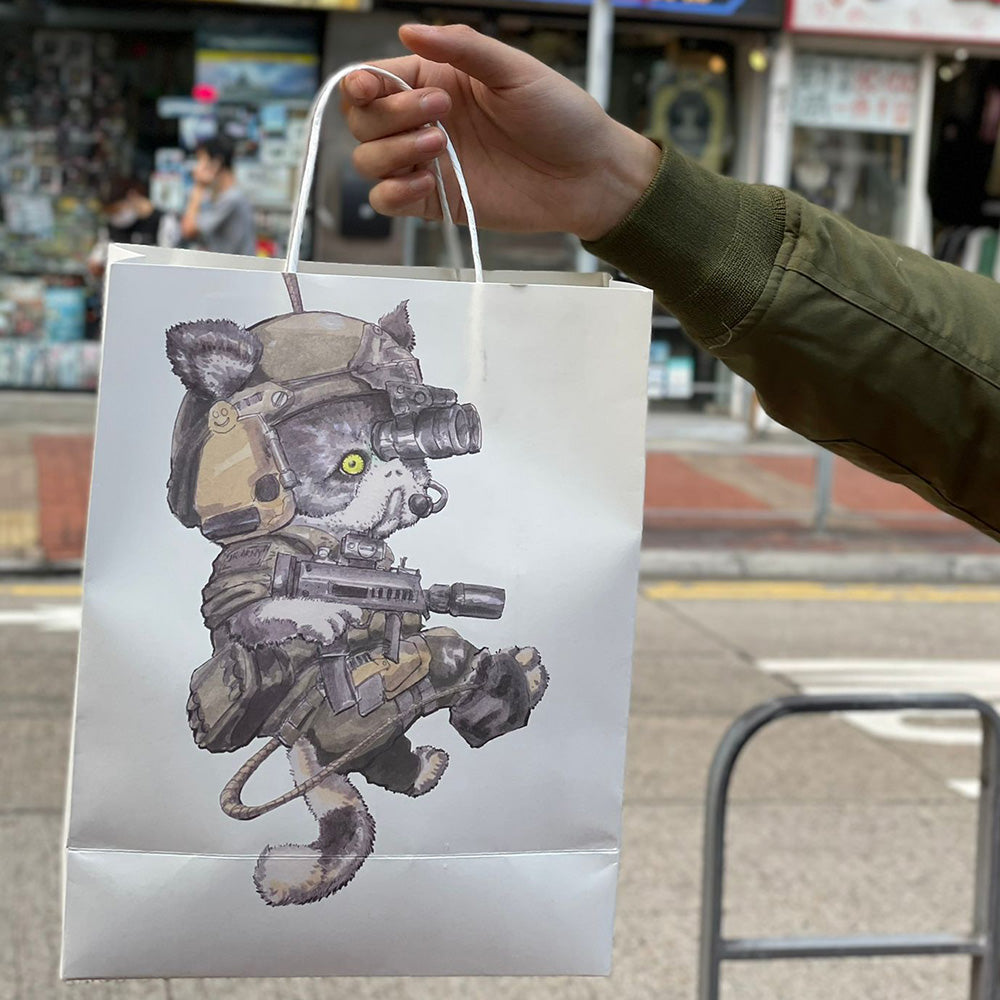 PROZI CAT MEOW Eco Carrier Bag ( Black , Type 01 , Gun Bag )