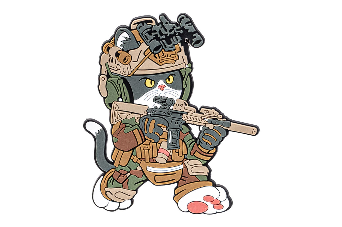J.K.ARMY Prozi Cat Milsim Woodland MK18 MOD1 Style #MIL20 PVC Patch ( Free Shipping ) #jkarmycat #jkarmymeow #jkmeow