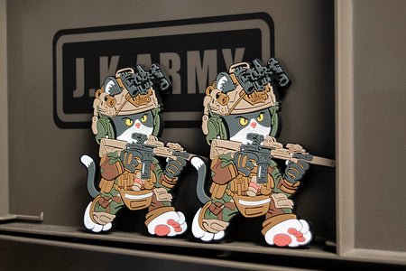 J.K.ARMY Prozi Cat Milsim Woodland MK18 MOD1 Style #MIL20 PVC Patch ( Free Shipping ) #jkarmycat #jkarmymeow #jkmeow