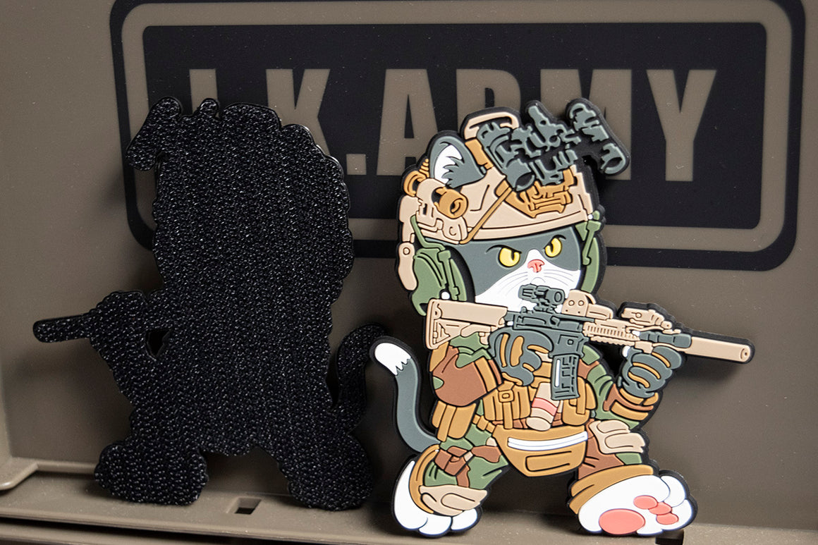 J.K.ARMY Prozi Cat Milsim Woodland MK18 MOD1 Style #MIL20 PVC Patch ( Free Shipping ) #jkarmycat #jkarmymeow #jkmeow