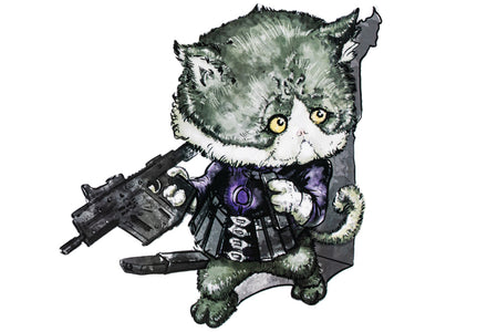 J.K.ARMY Prozi Cat Killer Style #MIL03 PVC Sticker ( 1Set / 4pcs ) ( Free Shipping ) #jkarmycat #jkarmymeow #jkmeow