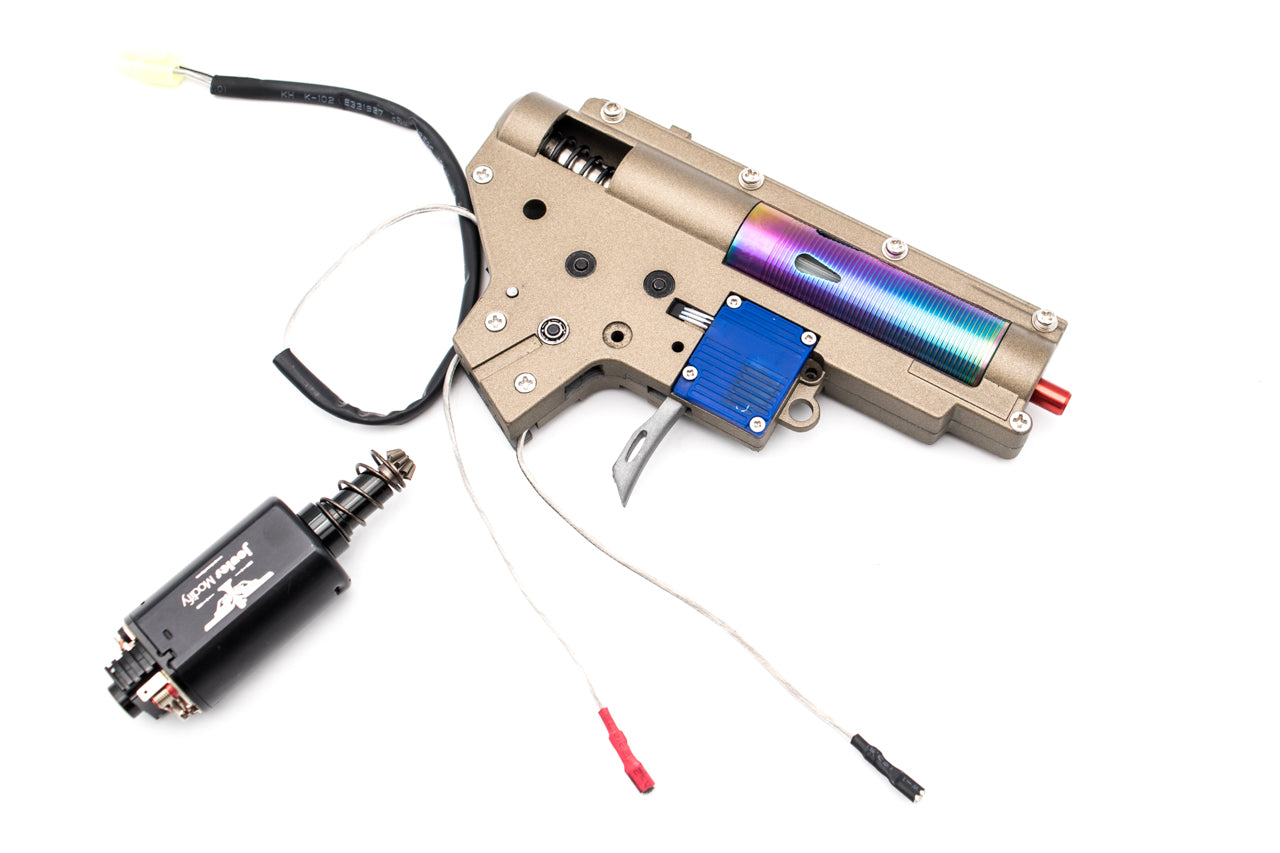 Joules Modify Custom Ver.2 ECU Electric Gear Box w/ Ultrahigh Speed Motor for AEG M4 / M16 Airsoft AEG Series  ( Ver.2 Gear Box Wired: Rear Wired )