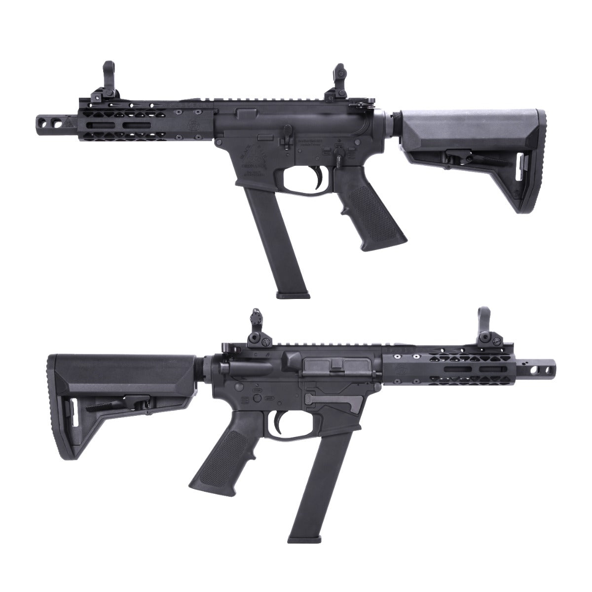 King Arms TWS Black Rain Ordnance 9mm SBR GBB Airsoft ( Black )