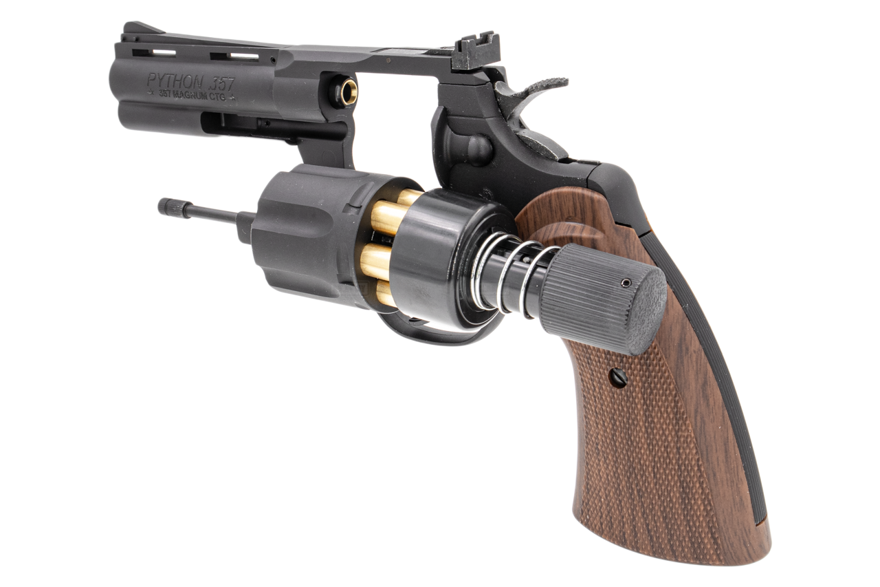 King Arms COLT Python .357 4" Colt Magnum Gas Revolver ( Black )
