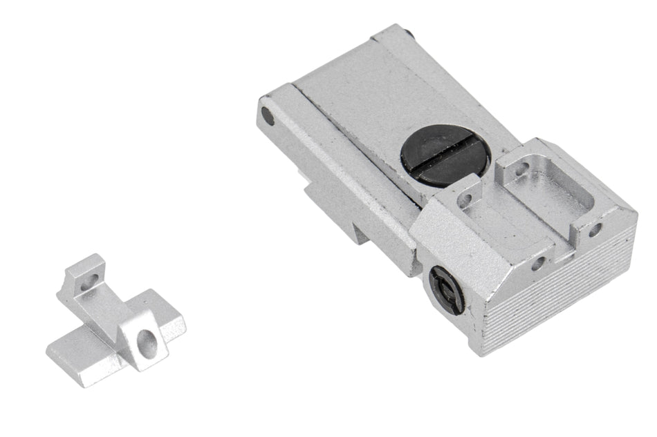 KF Airsoft Hi-Capa Front and Rear Sight Set ( Silver )