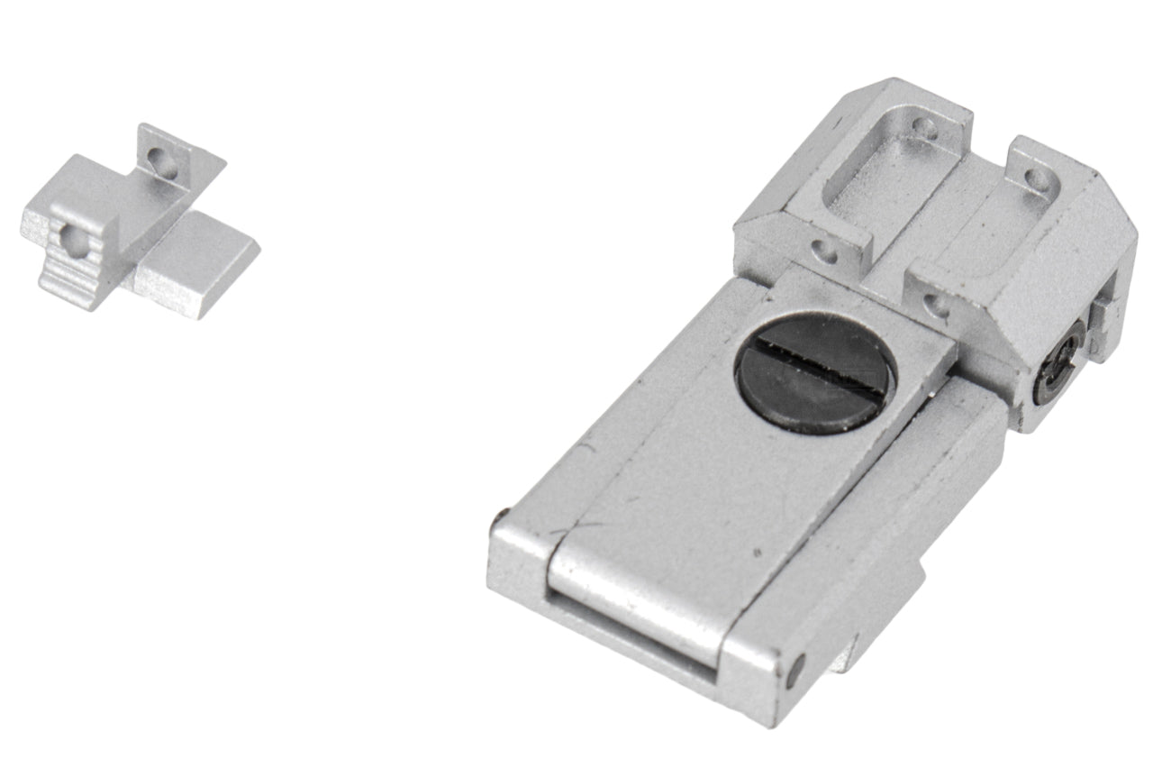 KF Airsoft Hi-Capa Front and Rear Sight Set ( Silver )