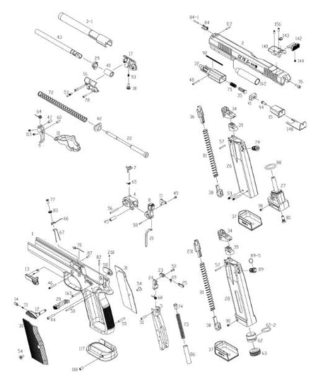 KJ Works ASG CZ TS 2 GBBP Original Parts - Magazine Catch Spring