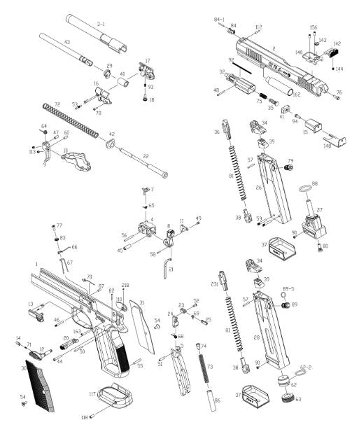 KJ Works ASG CZ TS 2 GBBP Original Parts - Magazine Catch Spring