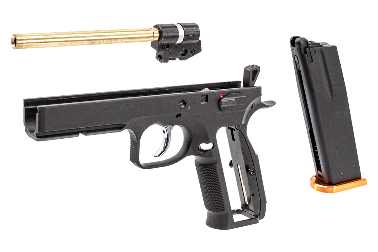 KJ Works ASG Licensed CZ Shadow 2 KP-15 Lower Frame & Inner Barrel Set ( Disassembly Parts )