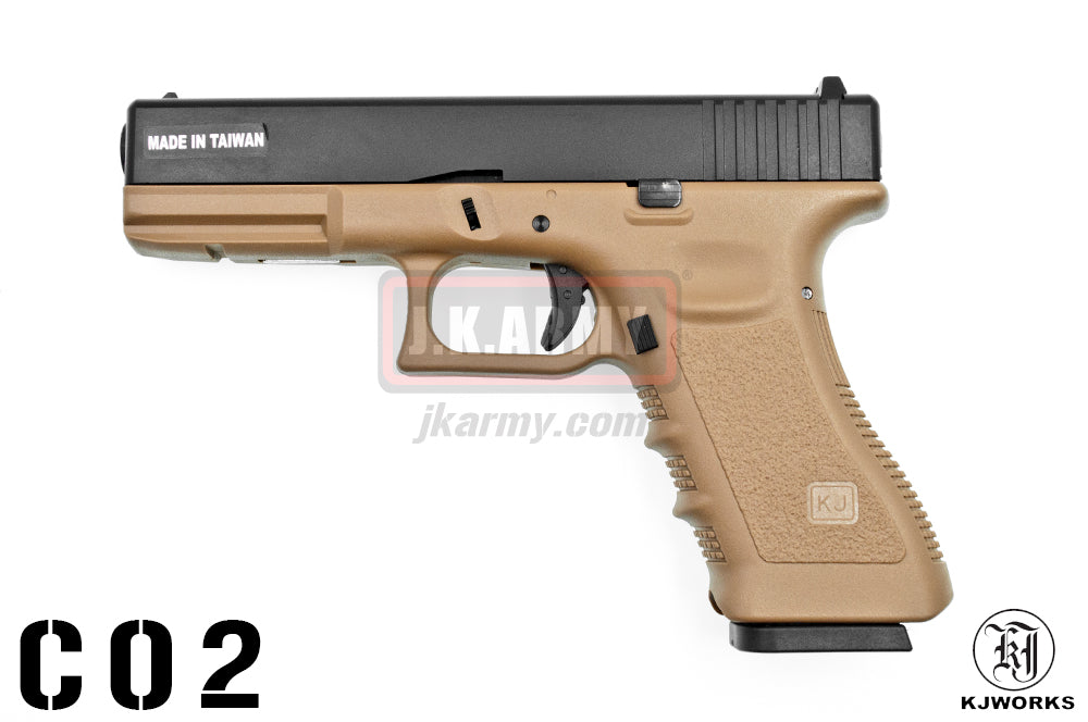 Kp17 Rgy KJ Works KP-17 GBB Pistol CO2 Version - Tan – Prozi Shop 波子兵團 Airsoft