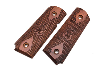 KIMPOI V10 Wood Grip For Marui TM V10 / 1911 Gas Pistol ( Springfield Style )