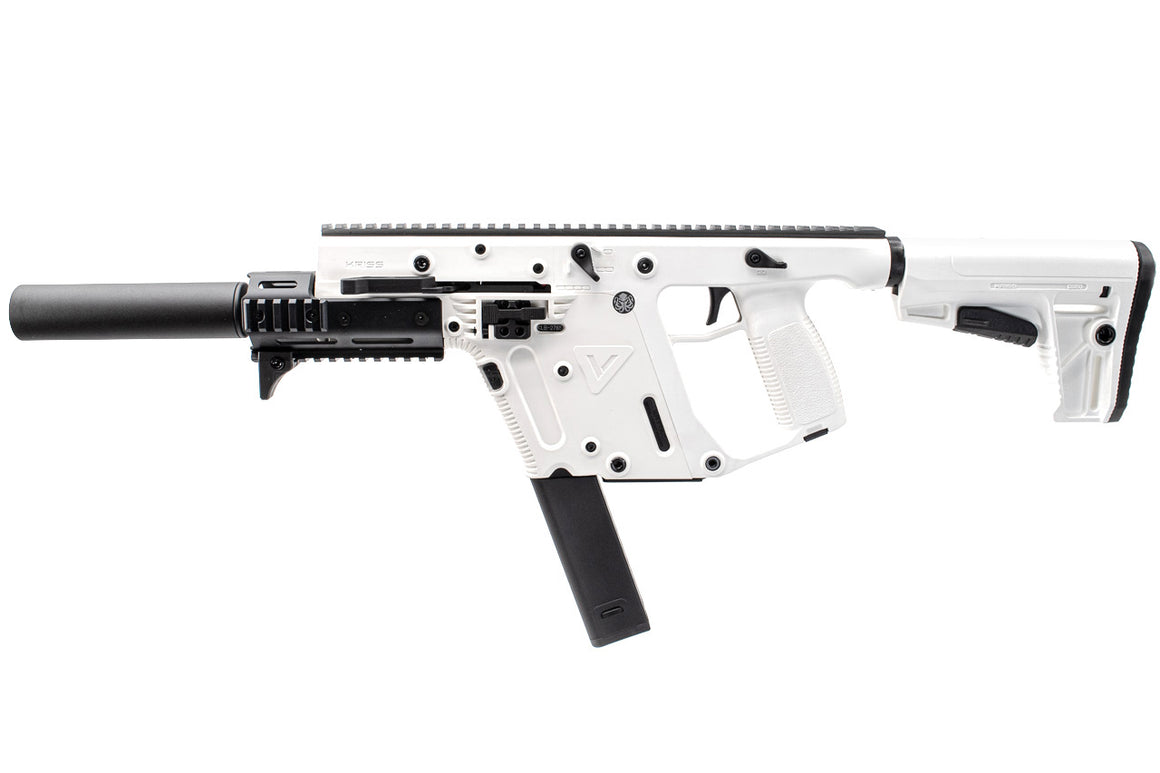 KRYTAC Kriss Vector Airsoft AEG SMG Rifle ( Alpine White Limited Edition ) ( With Mock Suppressor )