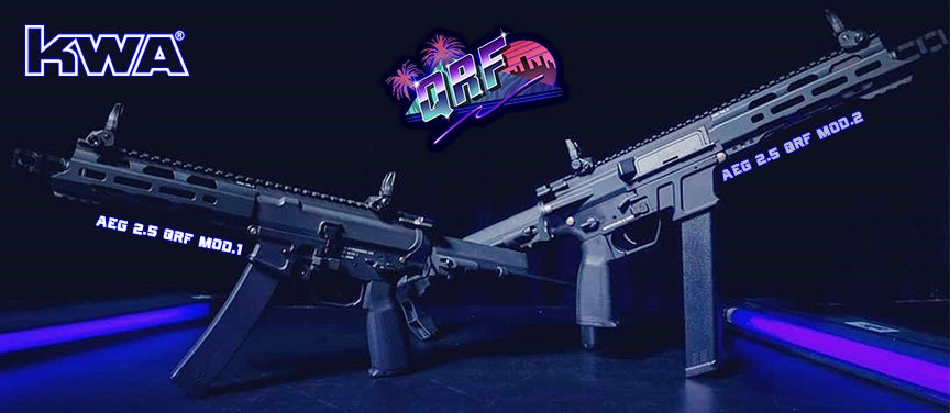 KWA QRF MOD.1 AEG 2.5 ( with Extra Free 80rd Magazine ) ( Black )