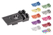 LA Capa Aluminum Lightweight 5.1 Fiber Optic Rear Sight For Marui TM Hi-Capa 5.1 GBBP Series -Silver