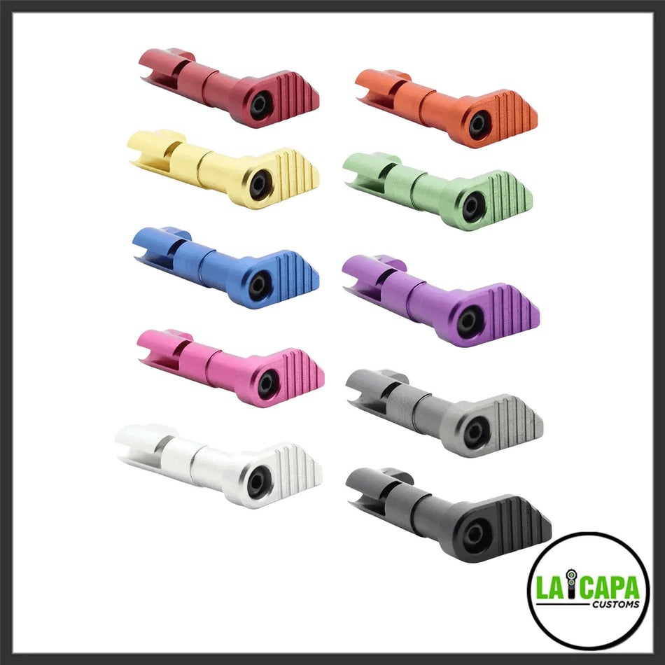 LA Capa CNC Aluminum Magazine Catch For Marui TM Hi-Capa 5.1 / 4.3 / Gold Match GBBP Series -Silver