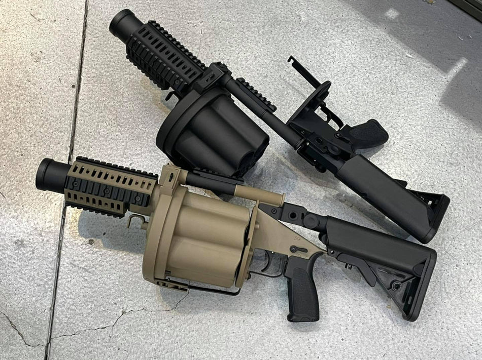 LDT MGL Grenade Launcher with Retractable Stock ( Black / DE )-Black