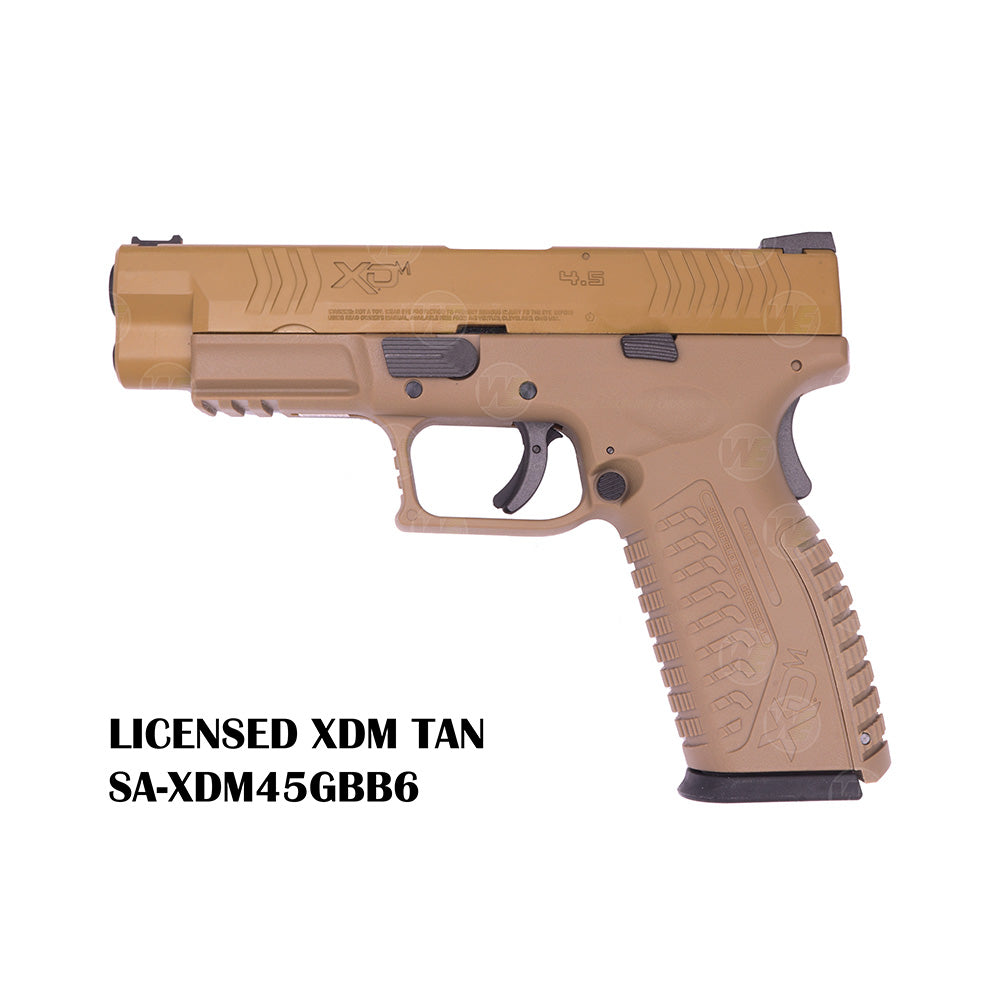 Air Venturi XDM Model 4.5 Duty GBB Pistol ( Tan ) ( WE ) ( Springfield Armory Licensed )