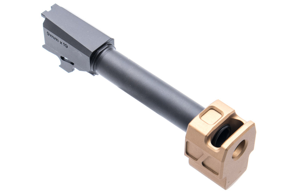 Bomber PM Style M18 Comp CNC Steel Outer Barrel w/ Comp for SIG / VFC P320 M17 M18 GBBP Series-Dark Earth ( DE )