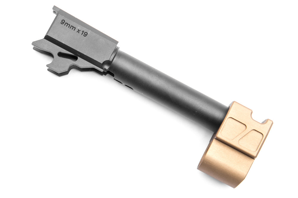 Bomber PM Style M18 Comp CNC Steel Outer Barrel w/ Comp for SIG / VFC P320 M17 M18 GBBP Series-Dark Earth ( DE )