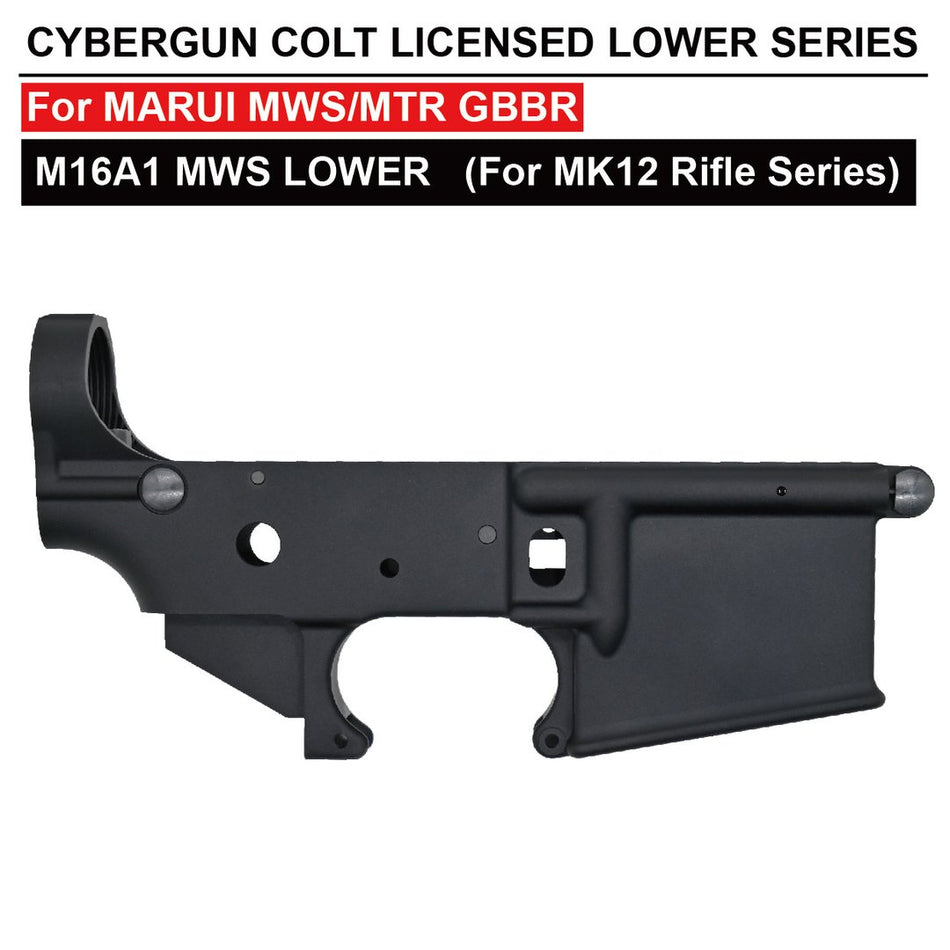 Angry Gun CNC Lower Receiver for Marui TM MWS / MTR GBB ( MK18 MOD 0 / M16A1 MK12 ) ( Colt Licensed w/ Roll Marking Press )-M16A1 MK12