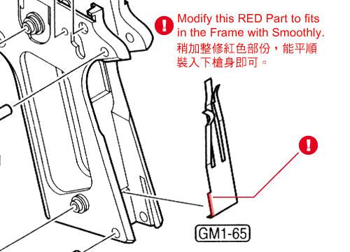 Guarder Aluminum Slide & Frame for MARUI Series'70 (with Marking/Silver Color)