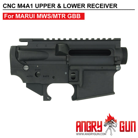 Angry Gun CNC Upper & Lower Receiver for Marui TM MWS / MTR GBB ( COLT M4A1 LATEST VERSION ) ( Colt Licensed w/ Roll Marking Press )