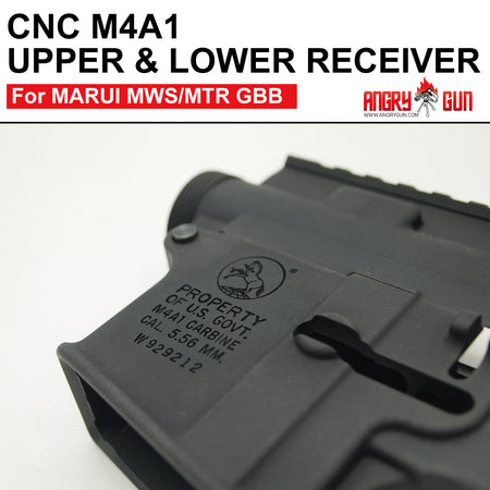 Angry Gun CNC Upper & Lower Receiver for Marui TM MWS / MTR GBB ( COLT M4A1 LATEST VERSION ) ( Colt Licensed w/ Roll Marking Press )
