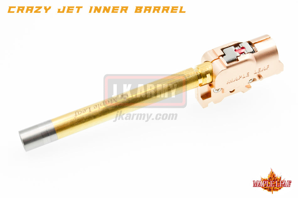 Maple Leaf G Series Crazy Jet Aerodynamic Inner Barrel w/ Autobot Hop Up Rubber & Chamber Set Kit for WE / TM G Model-113mm-70°