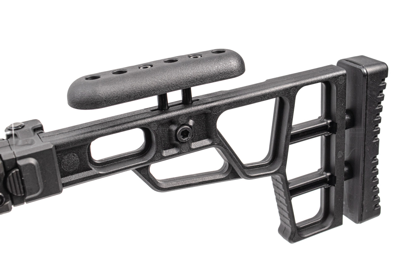 Maple Leaf MLC-S2 Chassis TM VSR10 Sniper Rifle Airsoft ( 150mm ) ( Foldable Stock ) ( Black ) ( Launchable by JKA )