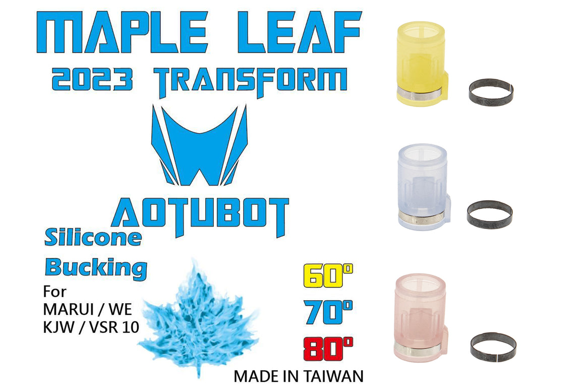 Maple Leaf 2023 Transformers "Autobot" Hop Up Silicone Bucking for Marui TM / WE / KJW GBB & VSR ( Degree 60° / 70° / 80° )-80°
