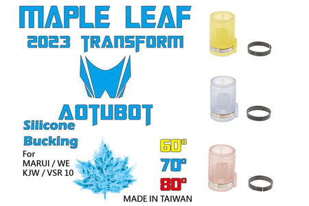 Maple Leaf 2023 Transformers "Autobot" Hop Up Silicone Bucking for Marui TM / WE / KJW GBB & VSR ( Degree 60° / 70° / 80° )-80°