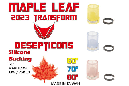 Maple Leaf 2023 Transformers "Decepticon" Hop Up Silicone Bucking for Marui TM / WE / KJW GBB & VSR ( Degree 60° / 70° / 80° )-80°