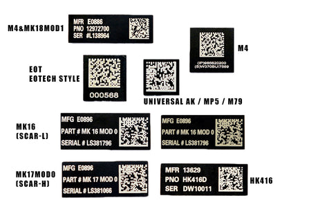 UID QR Code Style 0.5mm Aluminum Sticker-MK16 ( SCAR-L )