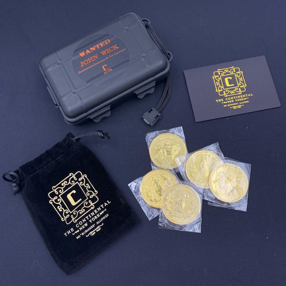 MF John Wick Style Coins Set ( 5 x Coins & 1 x Card ) ( JW Style )