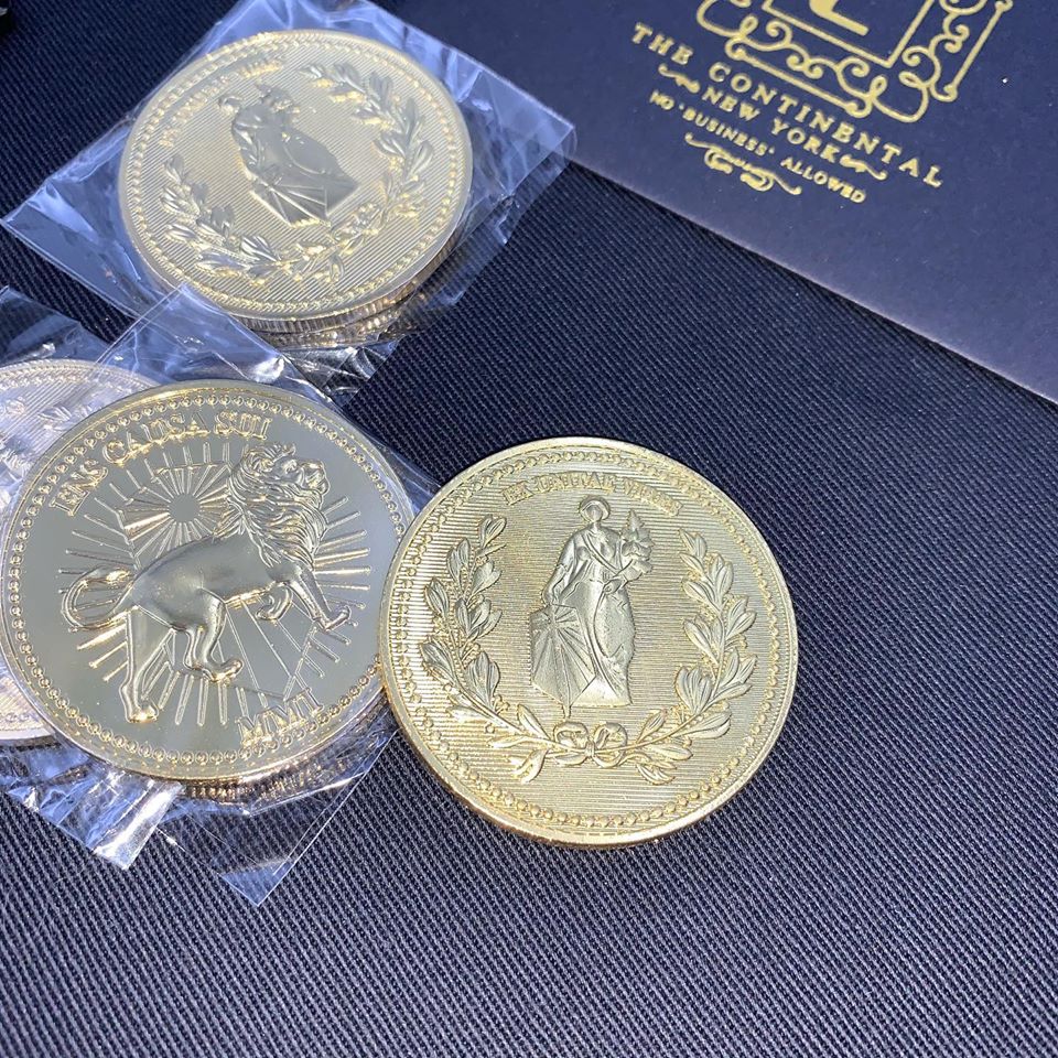 MF John Wick Style Coins Set ( 5 x Coins & 1 x Card ) ( JW Style )
