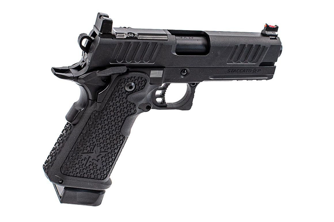 EMG Staccato Licensed CNC 4.3" P Hi-Capa GBBP Gas Blowback Pistol Airsoft ( Model: VIP Grip / Standard / Green Gas )