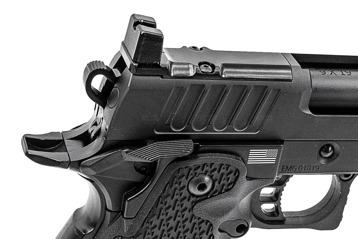 EMG Staccato Licensed CNC 4.3" P Hi-Capa GBBP Gas Blowback Pistol Airsoft ( Model: VIP Grip / Standard / Green Gas )