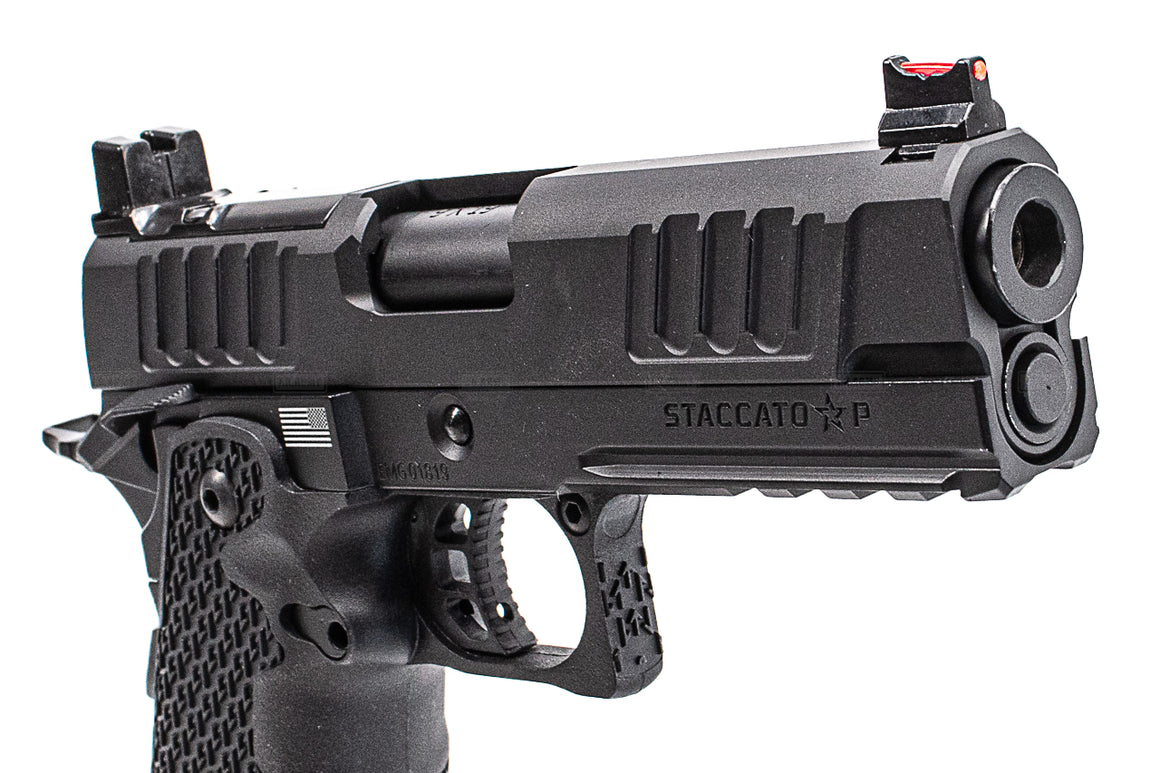 EMG Staccato Licensed CNC 4.3" P Hi-Capa GBBP Gas Blowback Pistol Airsoft ( Model: VIP Grip / Standard / Green Gas )