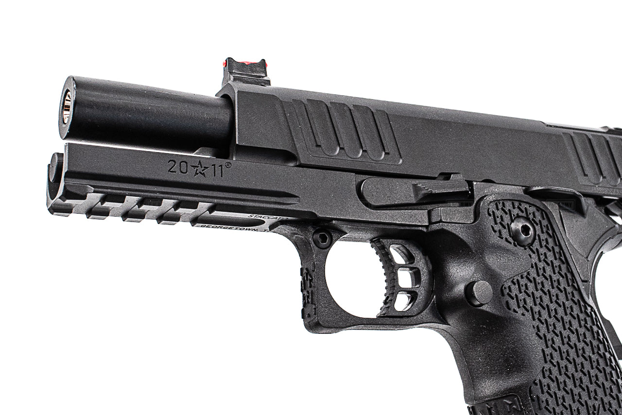 EMG Staccato Licensed CNC 4.3" P Hi-Capa GBBP Gas Blowback Pistol Airsoft ( Model: VIP Grip / Standard / Green Gas )