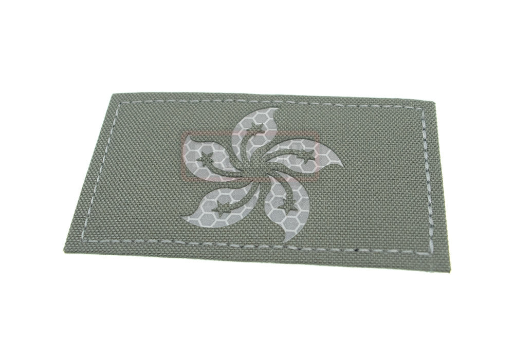 Reflective HKSAR ( Hong Kong ) Flag Patch Type B - Grey ( Free Shipping )
