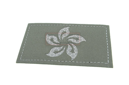 Reflective HKSAR ( Hong Kong ) Flag Patch Type B - Grey ( Free Shipping )