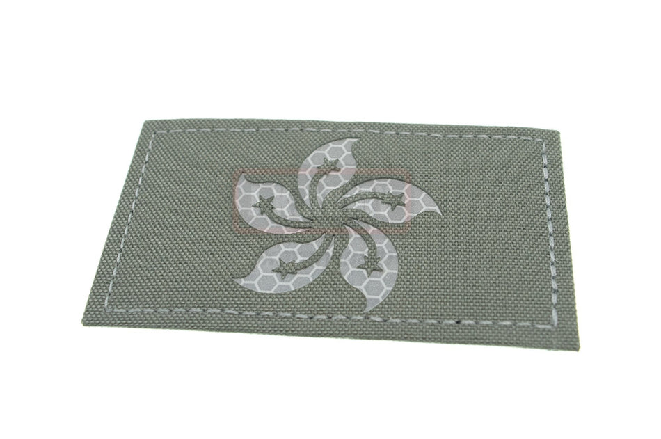 Reflective HKSAR ( Hong Kong ) Flag Patch Type B - Grey ( Free Shipping )