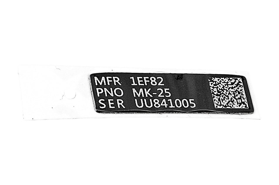 MF MK25 Metal Barcode Sticker
