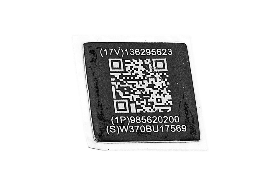 MF M-4 Square Metal Barcode Sticker