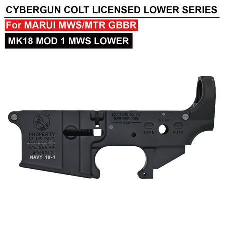 Angry Gun MK18 MOD1 CNC Lower Receiver for Marui TM MWS / MTR GBB ( Colt Licensed w/ Roll Marking Press )