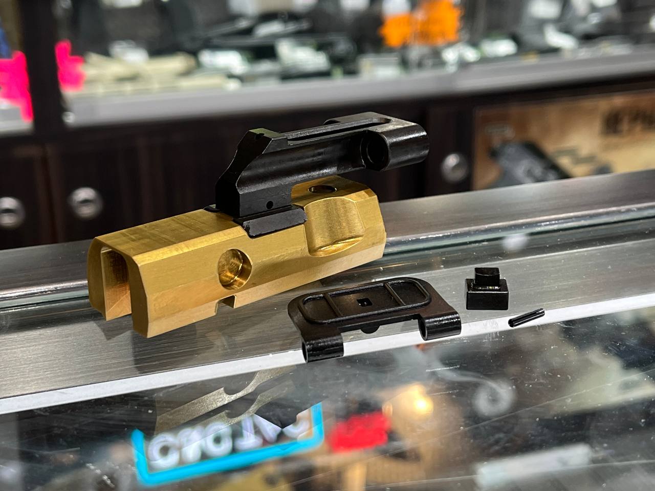 MWC CNC Steel Bolt Carrier BCG with Dust Cover For APFG MPX GBB Series ( PVD Gold )