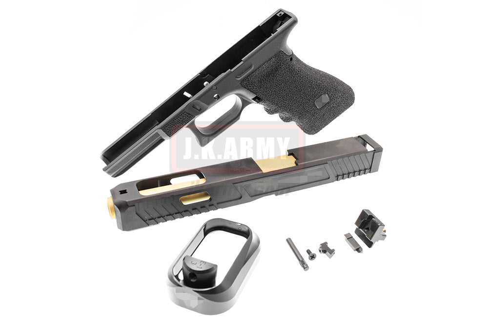 MWC T Style Model 34 JW2 Steel Slide Deluxe Combat Kit Set ( Black - Limited Edition ) ( JOHNWICK Style )